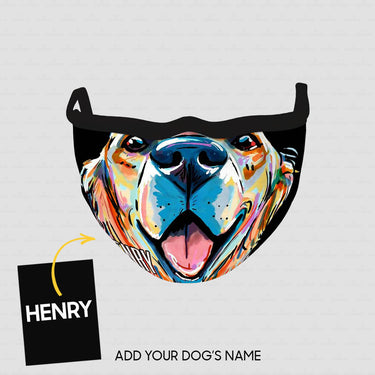Personalized Dog Gift Idea - Zoom In Colorful Labrador For Dog Lovers - Cloth Mask